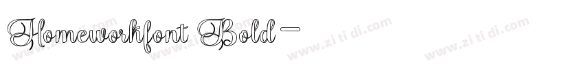 Homeworkfont Bold字体转换